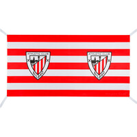 Athletic Club merchandaising equipos de fútbol oficiales BANDERA 2 ESCUDOS BALCN vista frontal