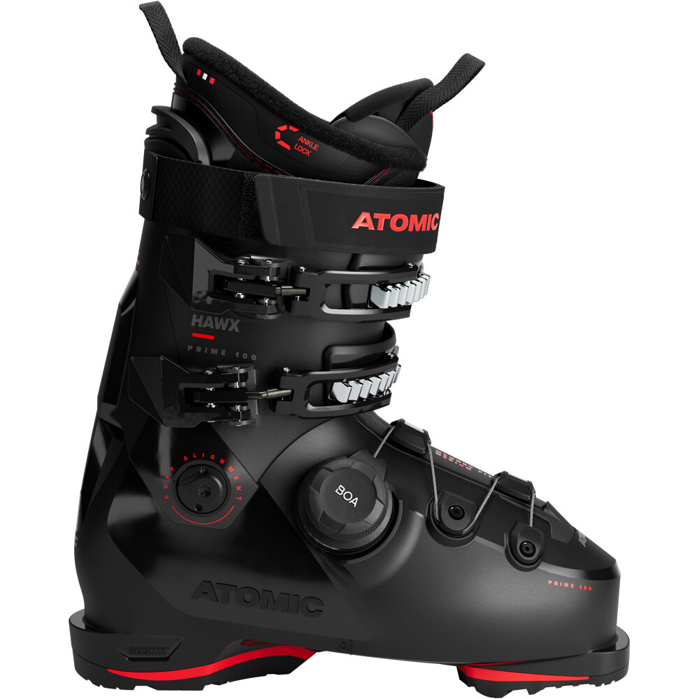 Atomic botas de esquí hombre HAWX PRIME 100 BOA Black/Red/ lateral exterior