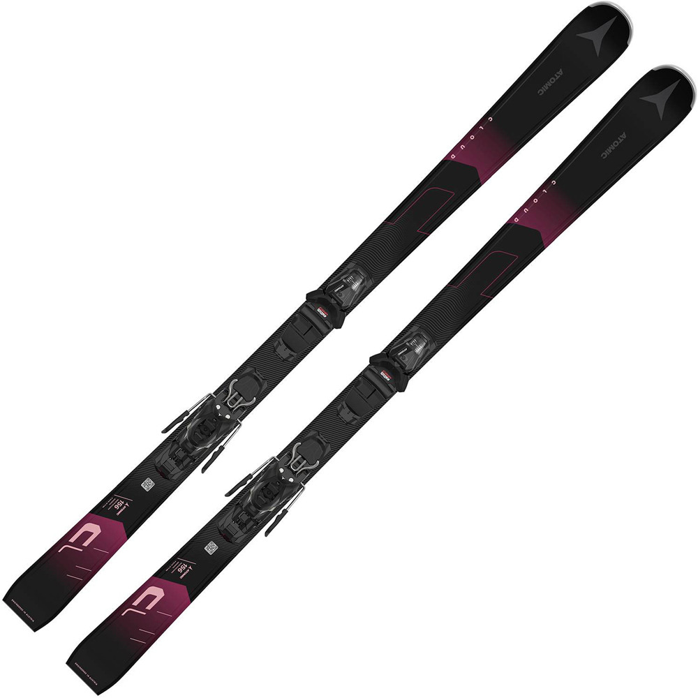 Atomic pack esquí y fijacion CLOUD CL + M 10 GW BLACK/Berry vista frontal