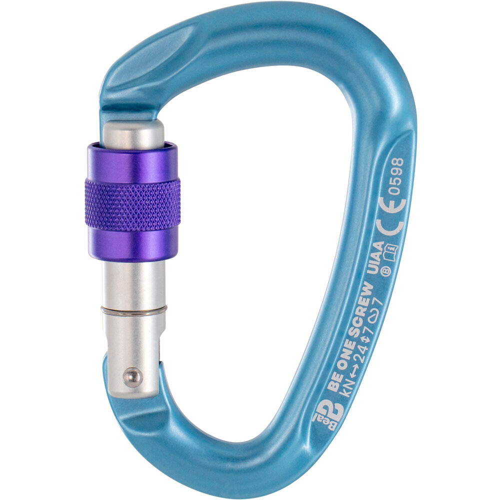 Beal mosquetón seguridad BE ONE SCREW MATT vista frontal