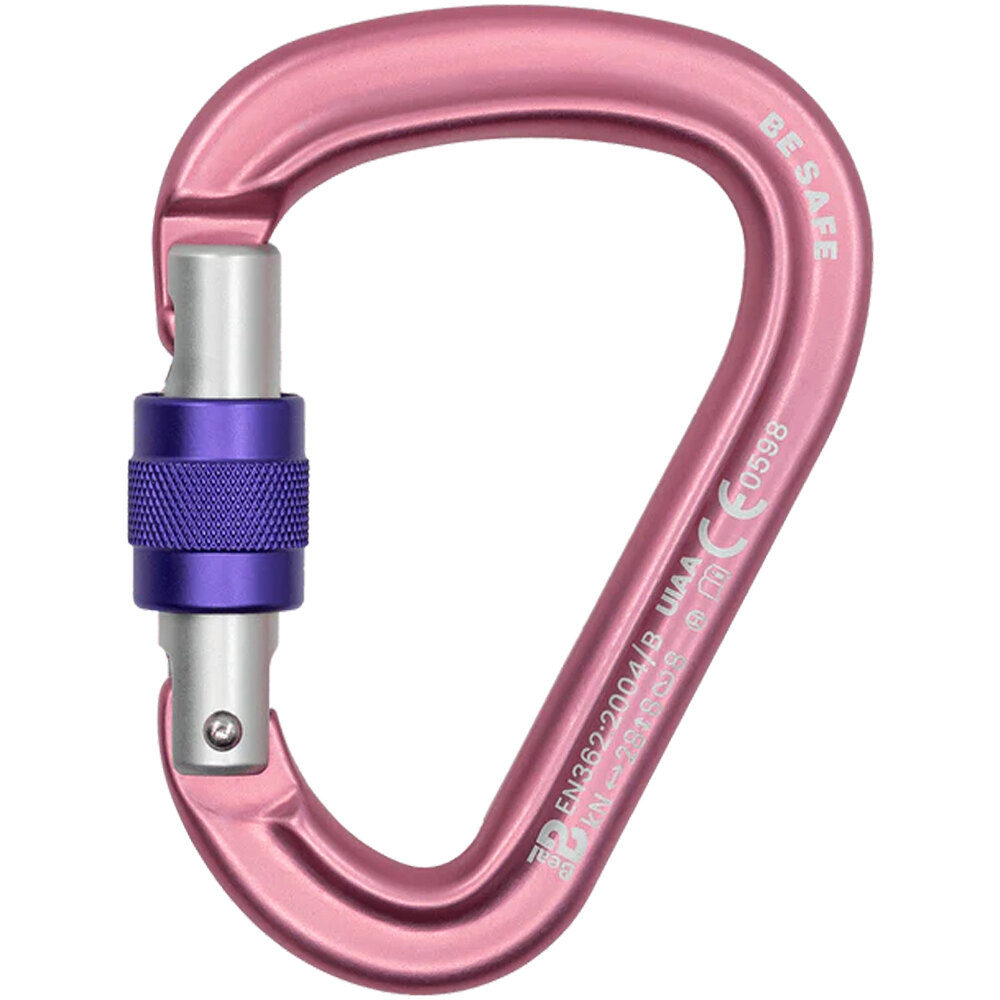 Beal mosquetón seguridad BE SAFE SCREW MATT vista frontal