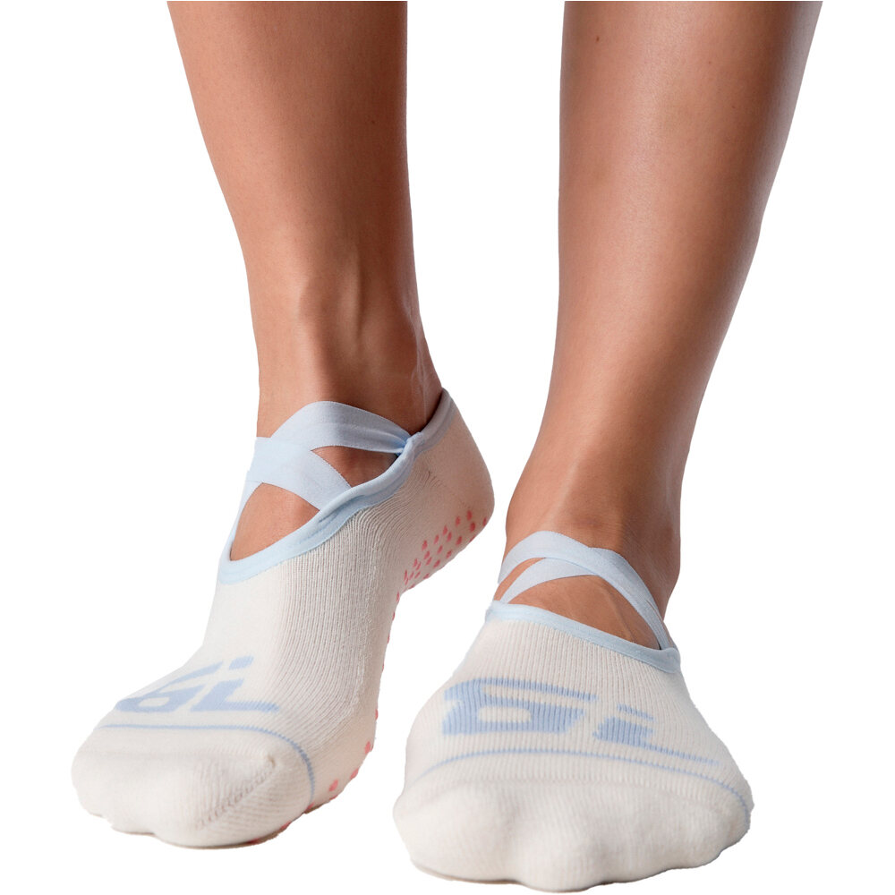 Black Limba calcetines yoga Om vista frontal