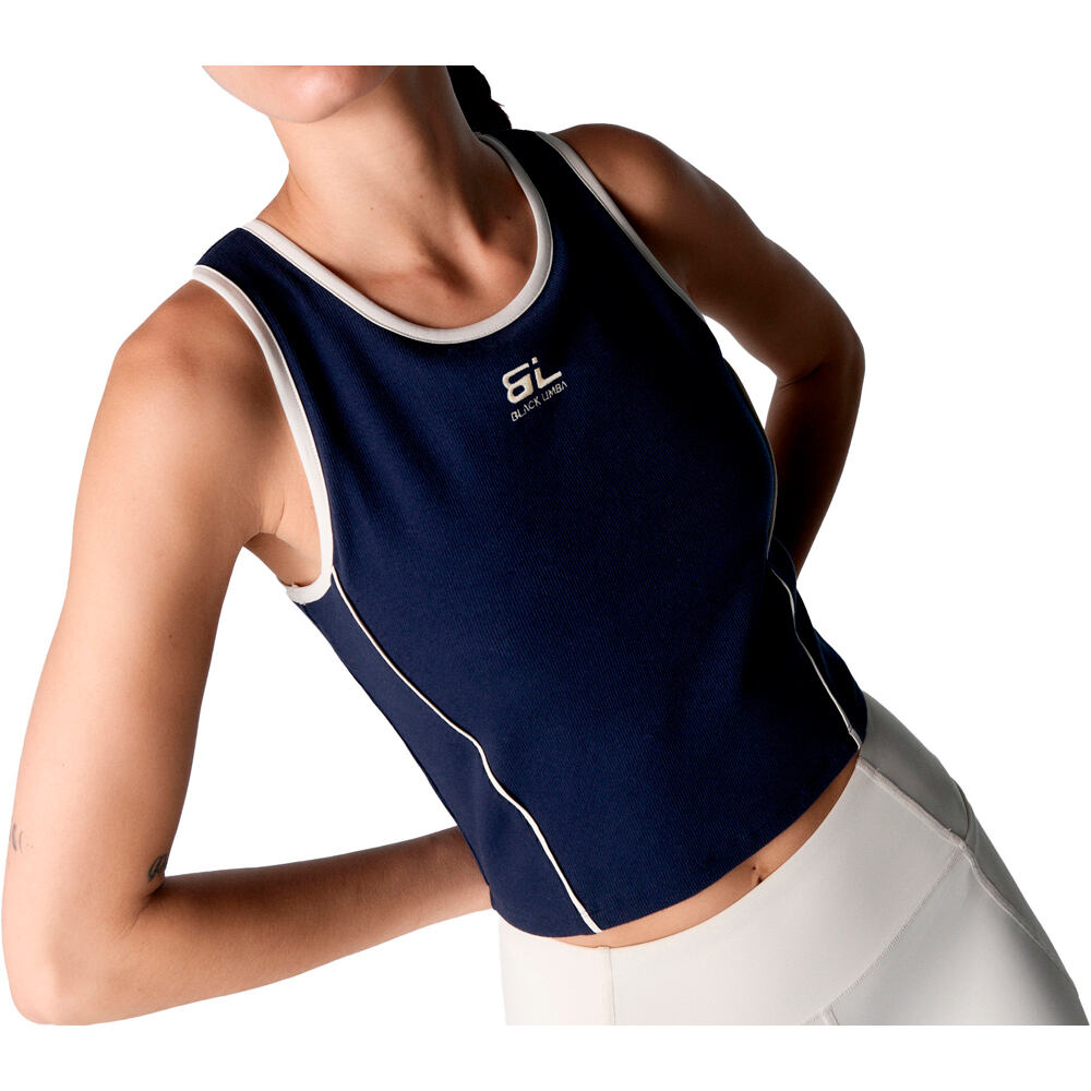 Black Limba camiseta tirantes fitness mujer Pureflex vista frontal