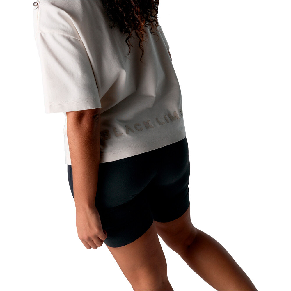 Black Limba camisetas fitness mujer Chalk vista trasera