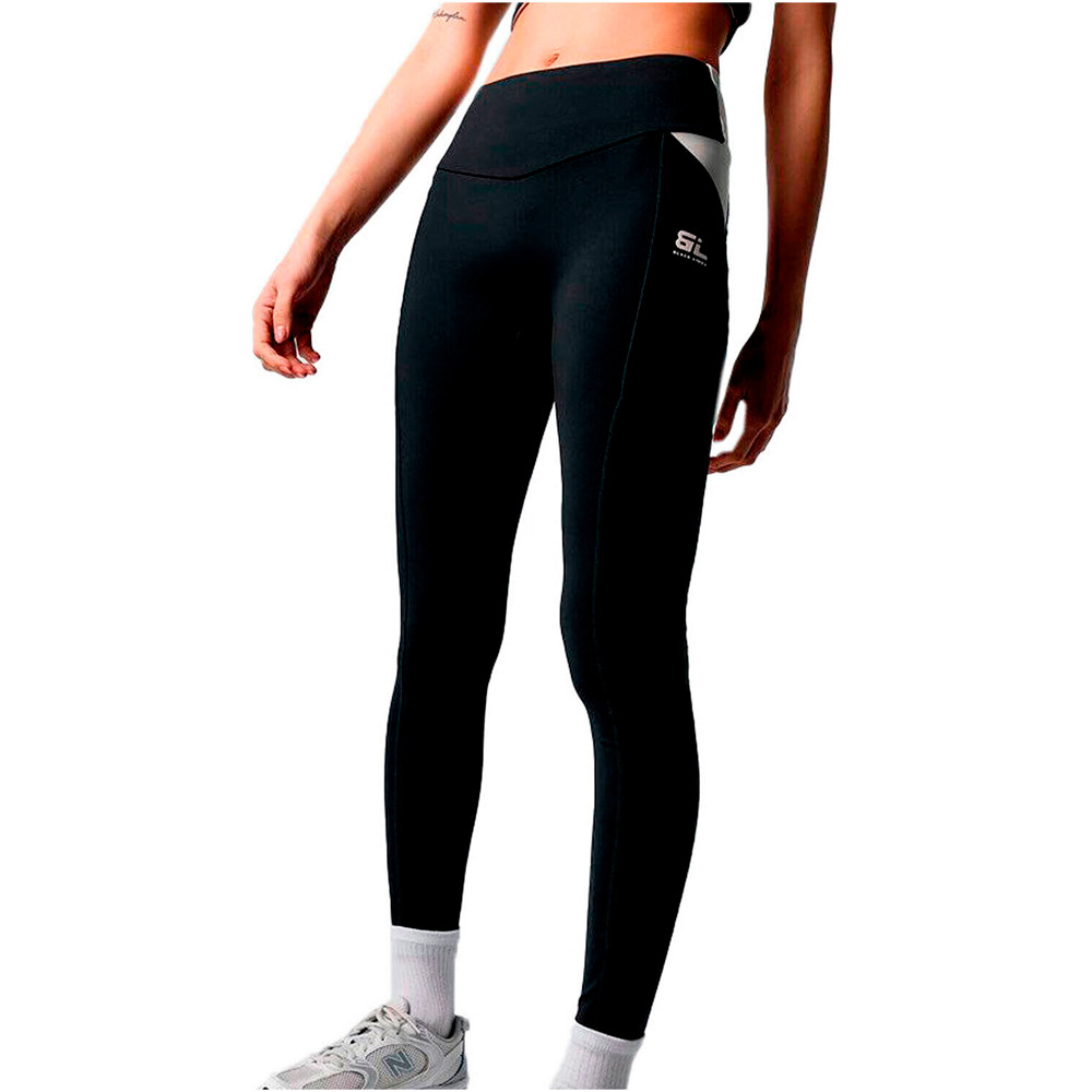 Black Limba pantalones y mallas largas fitness mujer Legging deportivo Boldfit vista frontal