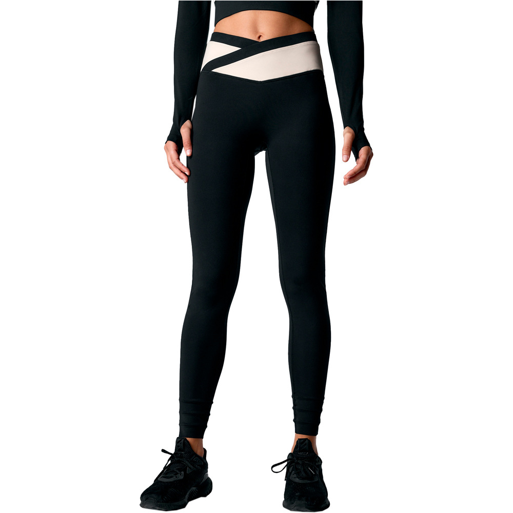 Black Limba pantalones y mallas largas fitness mujer Pyra vista frontal