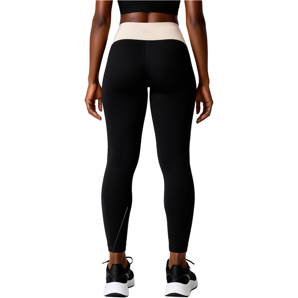 Black Limba pantalones y mallas largas fitness mujer Torque Line vista trasera