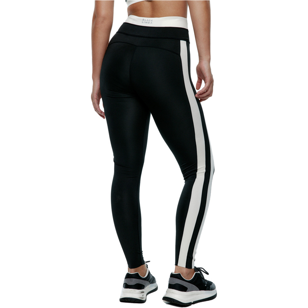 Black Limba pantalones y mallas largas fitness mujer Yinyang vista trasera