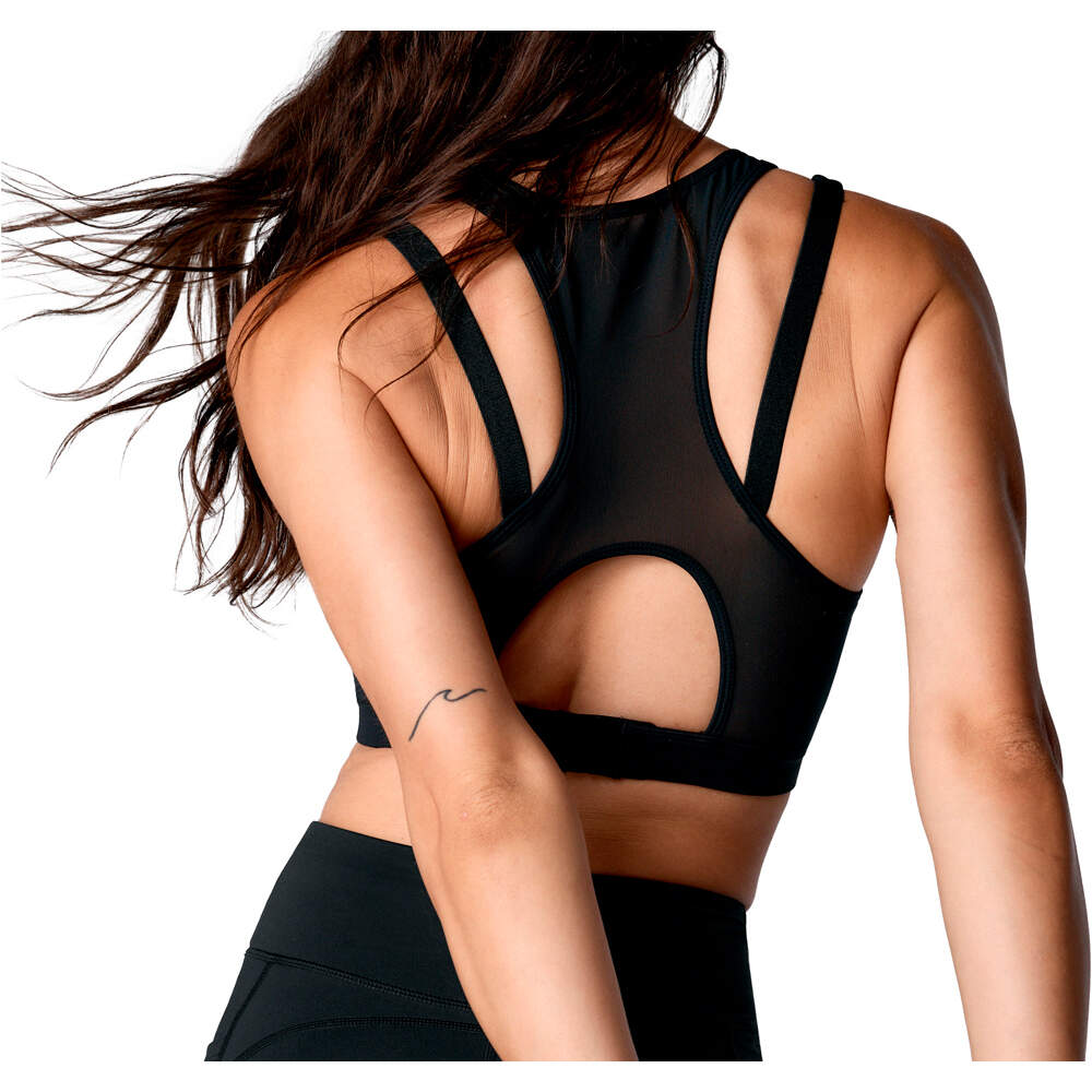 Black Limba sujetadores deportivos Delvor vista trasera