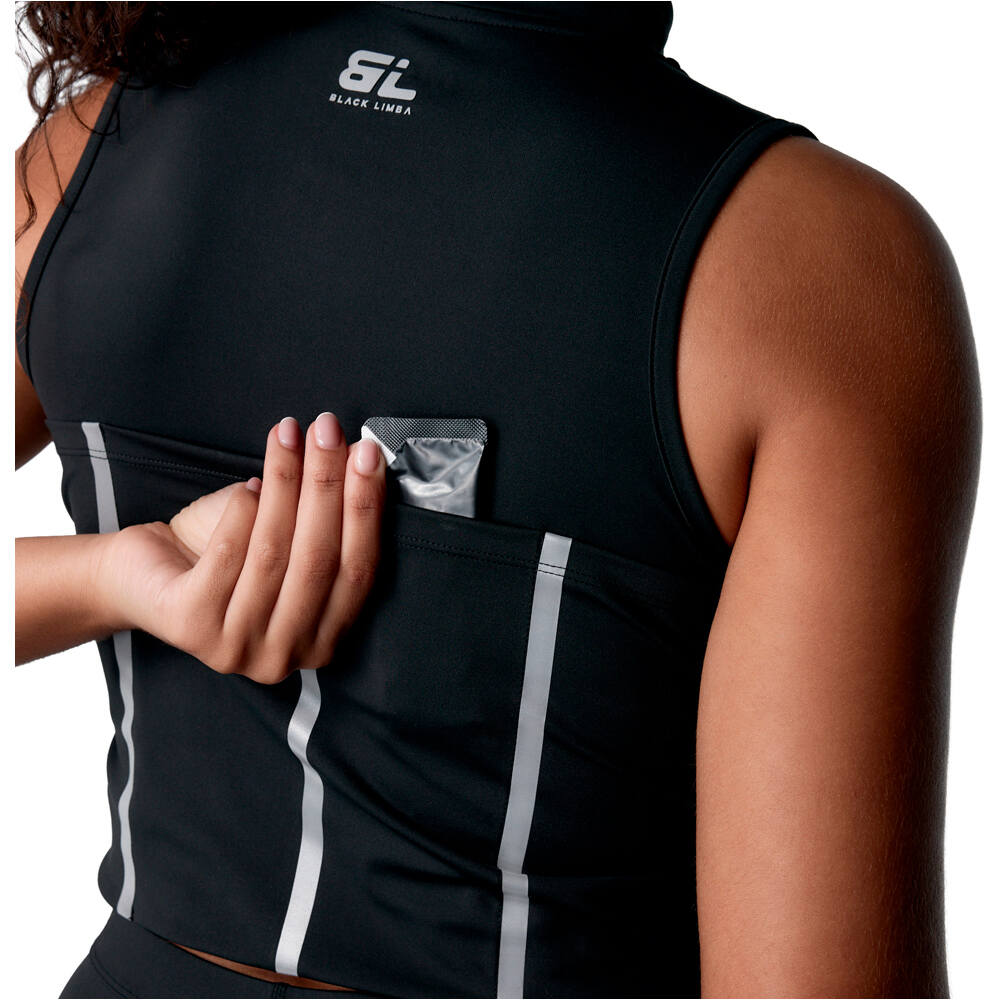 Black Limba sujetadores deportivos Race vista trasera