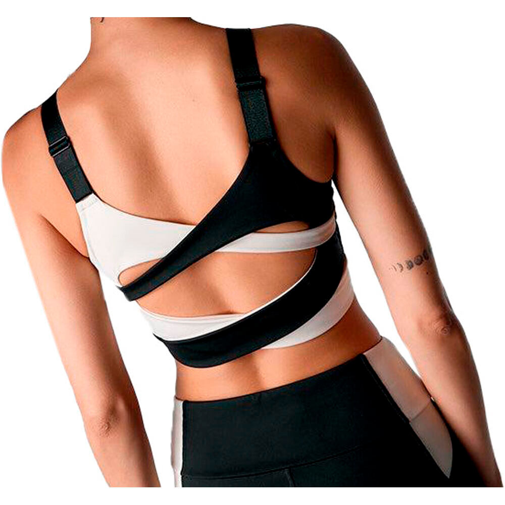 Black Limba sujetadores deportivos Top deportivo Boldfit vista trasera