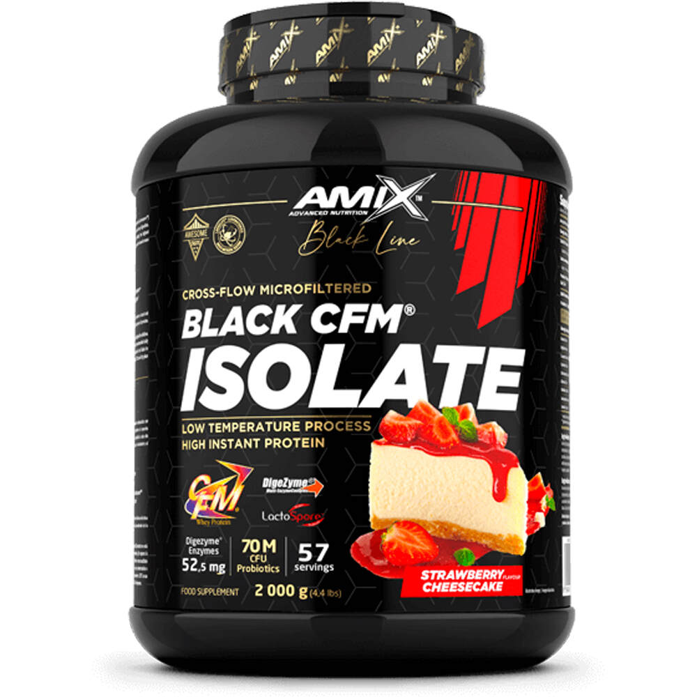 Blackline Proteinas Aislado Suero/Whey BLACK CFM ISOLATE 2 KG Fresa-tarta de qu vista frontal
