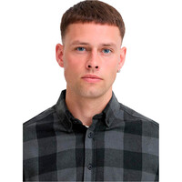 Blend camisa manga larga hombre Shirt black squares vista detalle