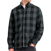 Blend camisa manga larga hombre Shirt black squares vista frontal