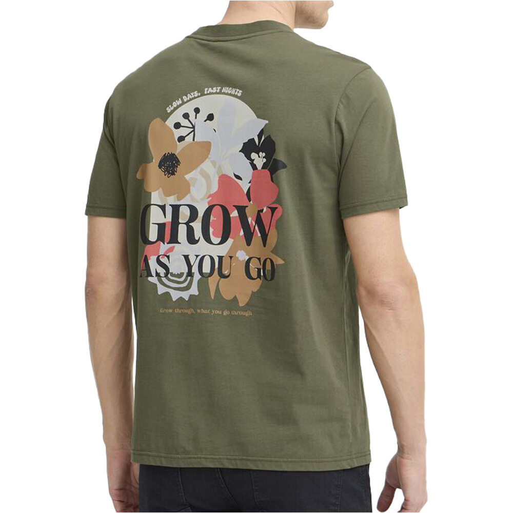 Blend camiseta manga corta hombre flor back tee vista trasera
