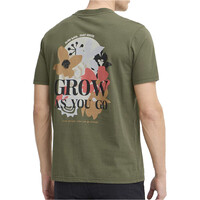 Blend camiseta manga corta hombre flor back tee vista trasera