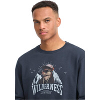 Blend sudadera hombre crew swetshirt animal vista detalle