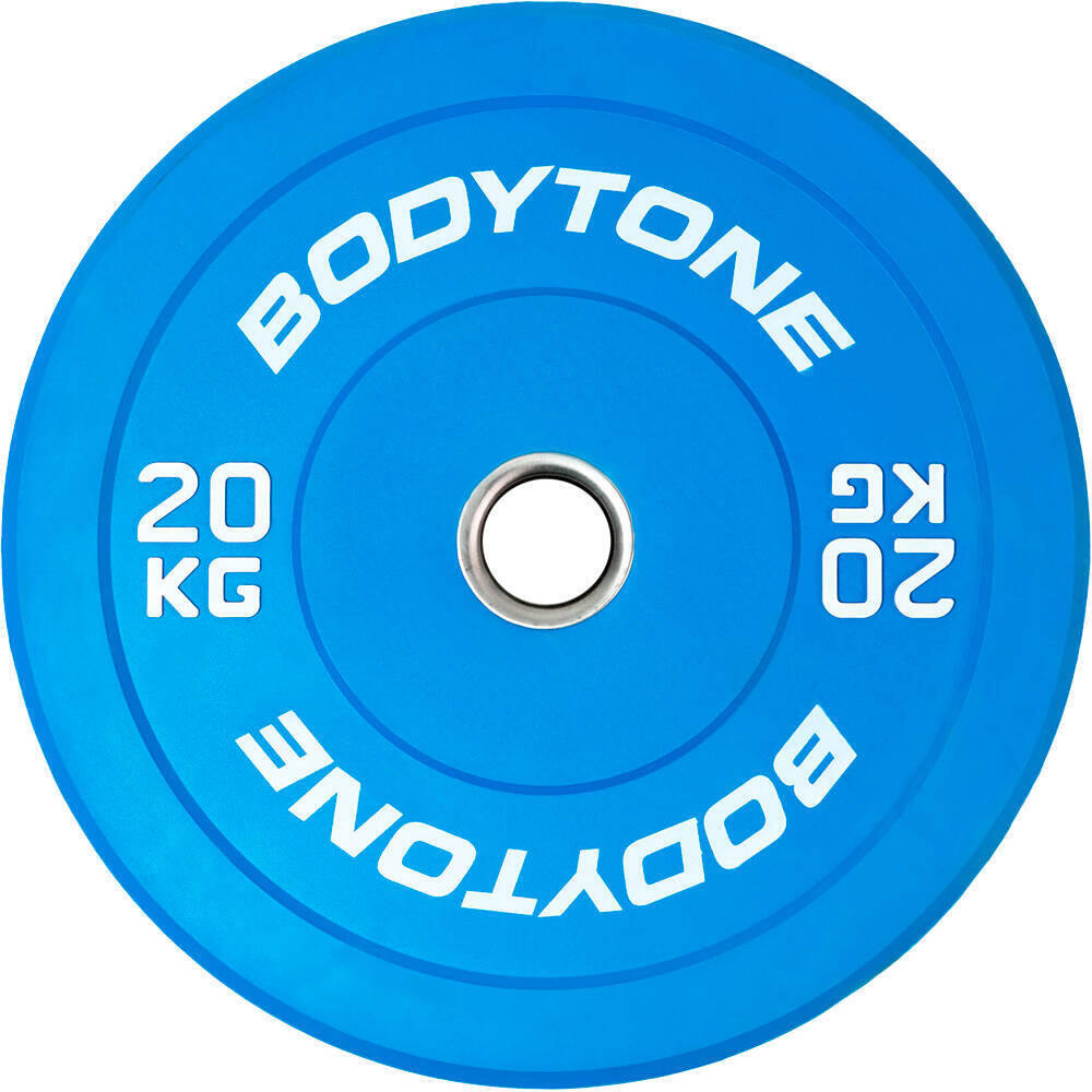 Bodytone disco pesas Bumper de goma maciza 20 kg vista frontal
