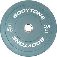 Bodytone disco pesas Bumper de goma maciza 5 kg vista frontal