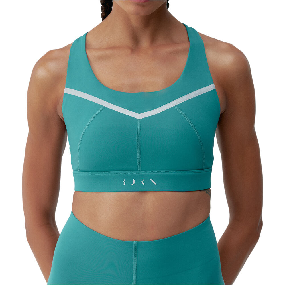 Born Living Yoga Sujetador Yoga Top Luna vista frontal