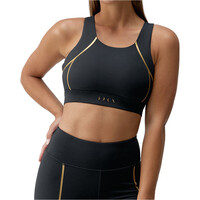 Born Living Yoga sujetadores deportivos Gold vista frontal