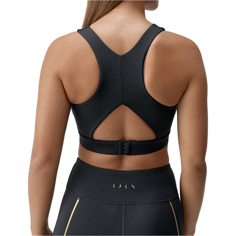 Born Living Yoga sujetadores deportivos Gold vista trasera