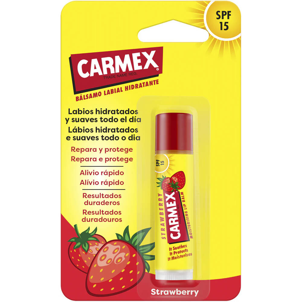 Carmex protector labial CARMEX CLICK STICK FRESA SPF15 vista frontal
