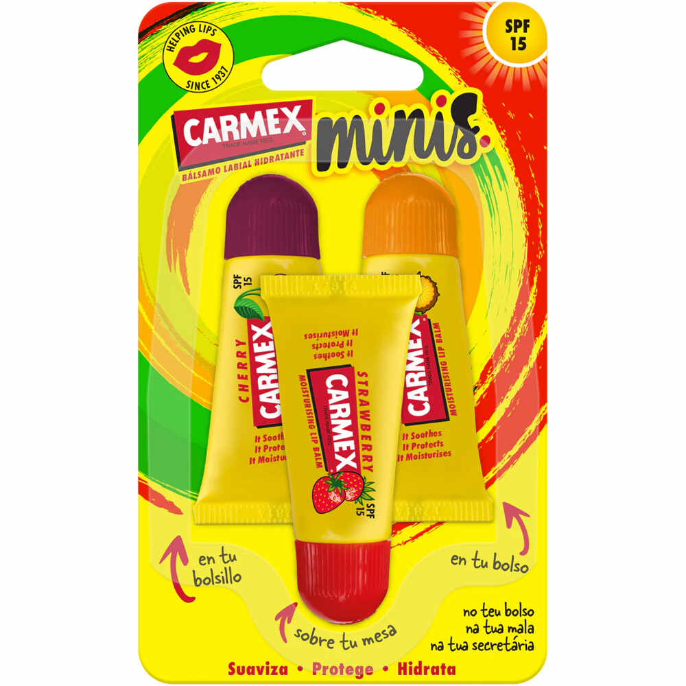 Carmex protector labial CARMEX MINI TUBOS SPF15 vista frontal