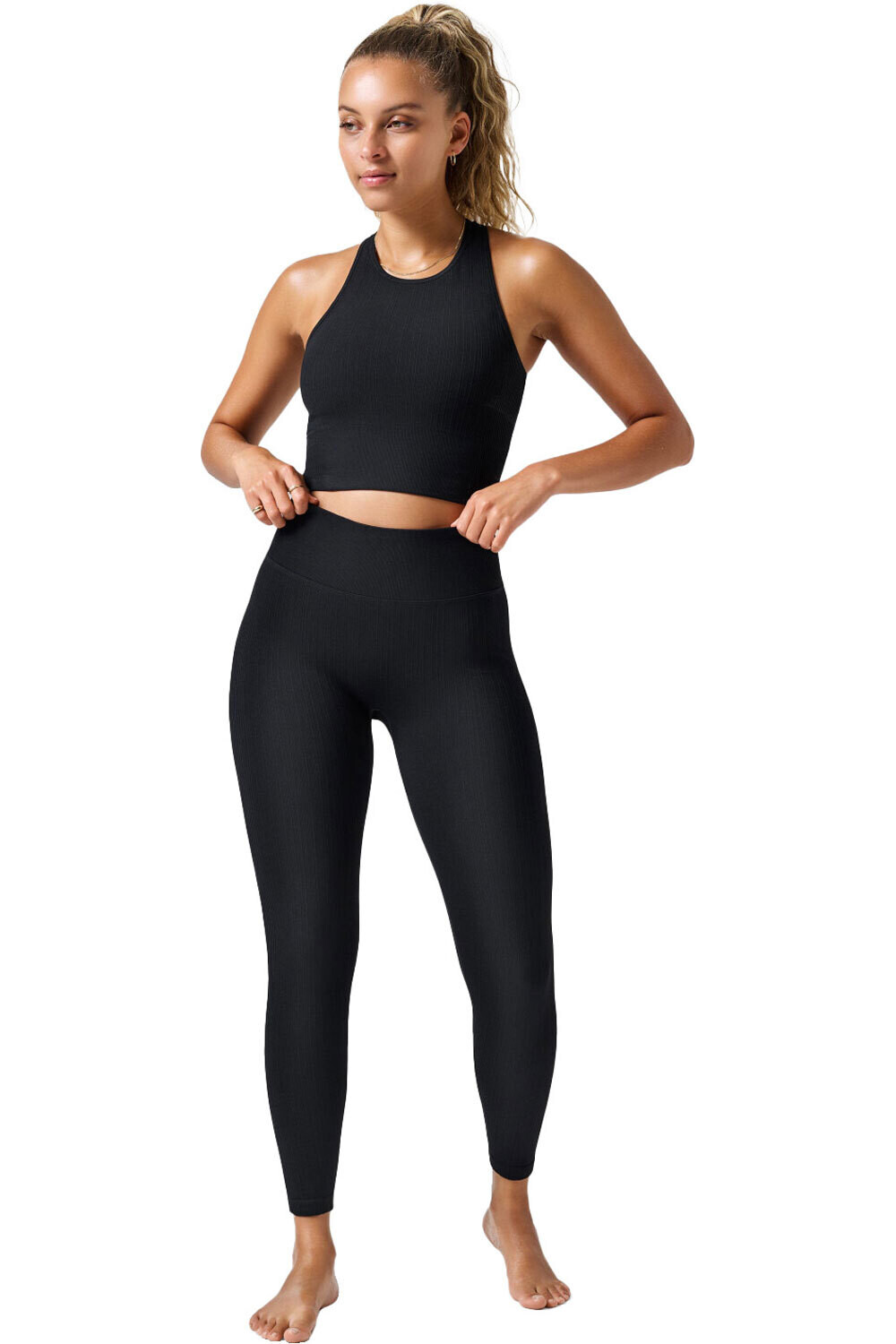 Casall Pantalon Largo Yoga Casall Multi Rib Seamless High Waist Tights vista frontal