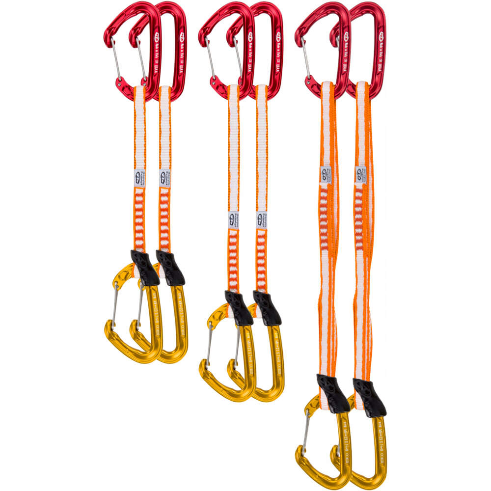 Climbing express escalada FLY-WEIGHT EVO SET UL - MIX-6 PACK (2x17, 2x22, 2x60) vista frontal