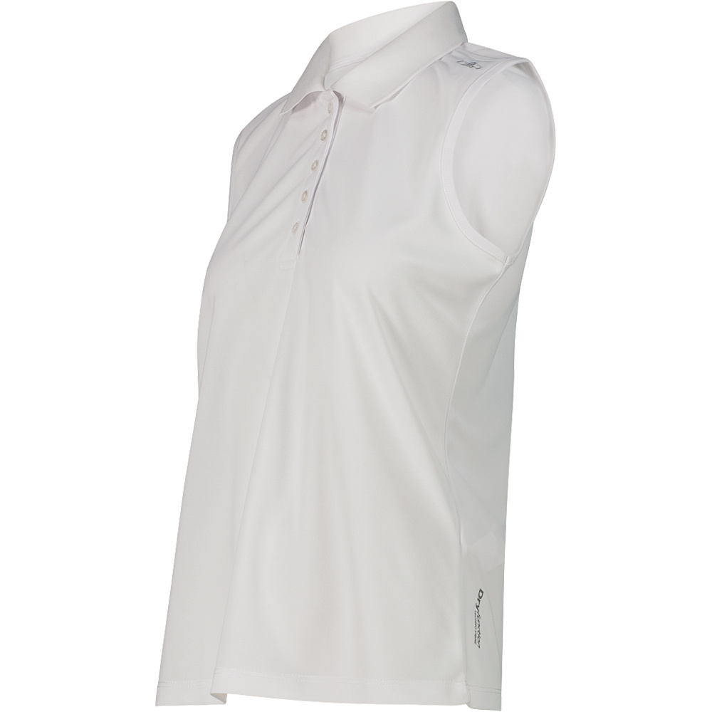 Cmp camiseta montaña manga corta mujer WOMAN POLO SLEEVELESS vista detalle