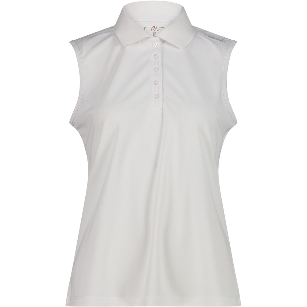 Cmp camiseta montaña manga corta mujer WOMAN POLO SLEEVELESS vista frontal
