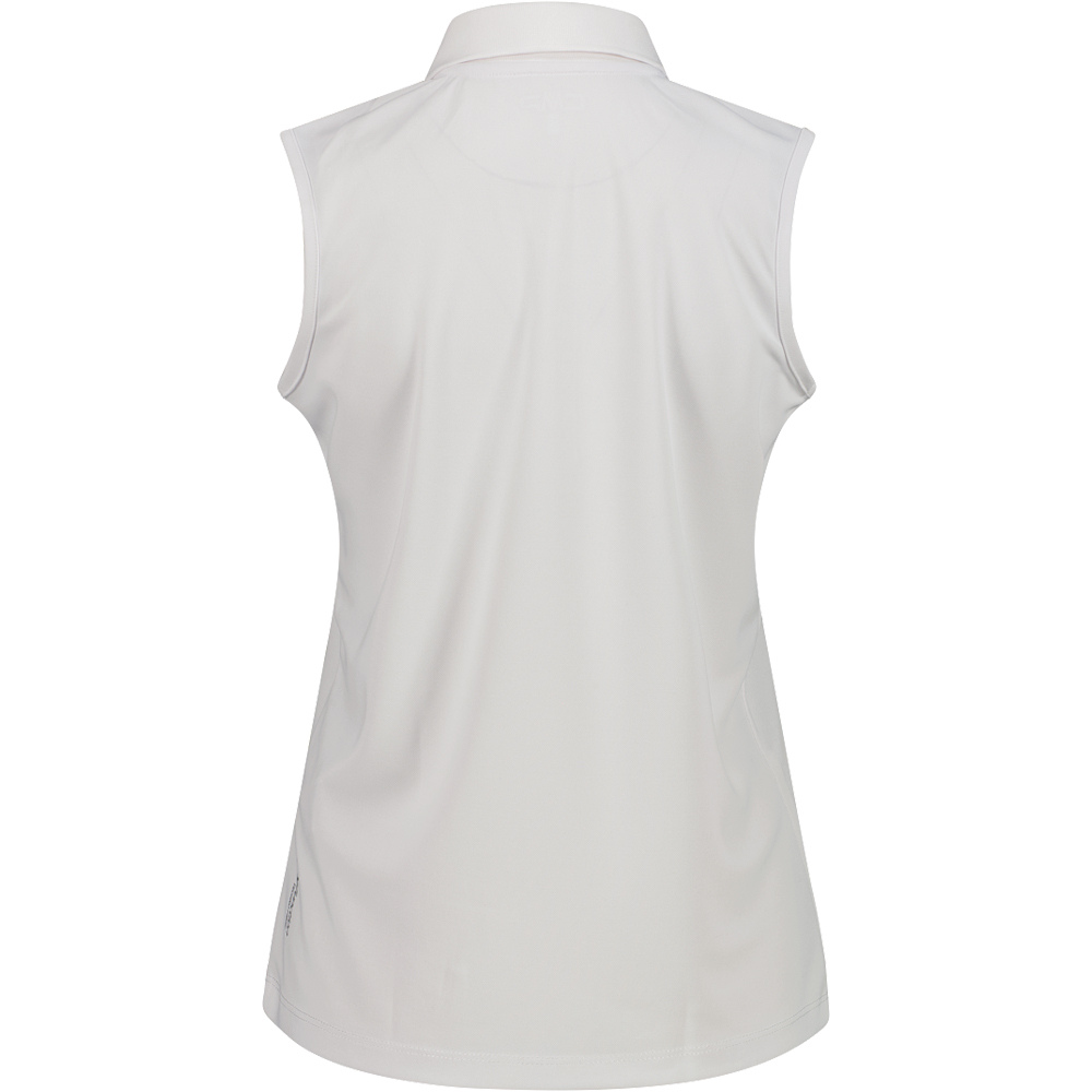 Cmp camiseta montaña manga corta mujer WOMAN POLO SLEEVELESS vista trasera