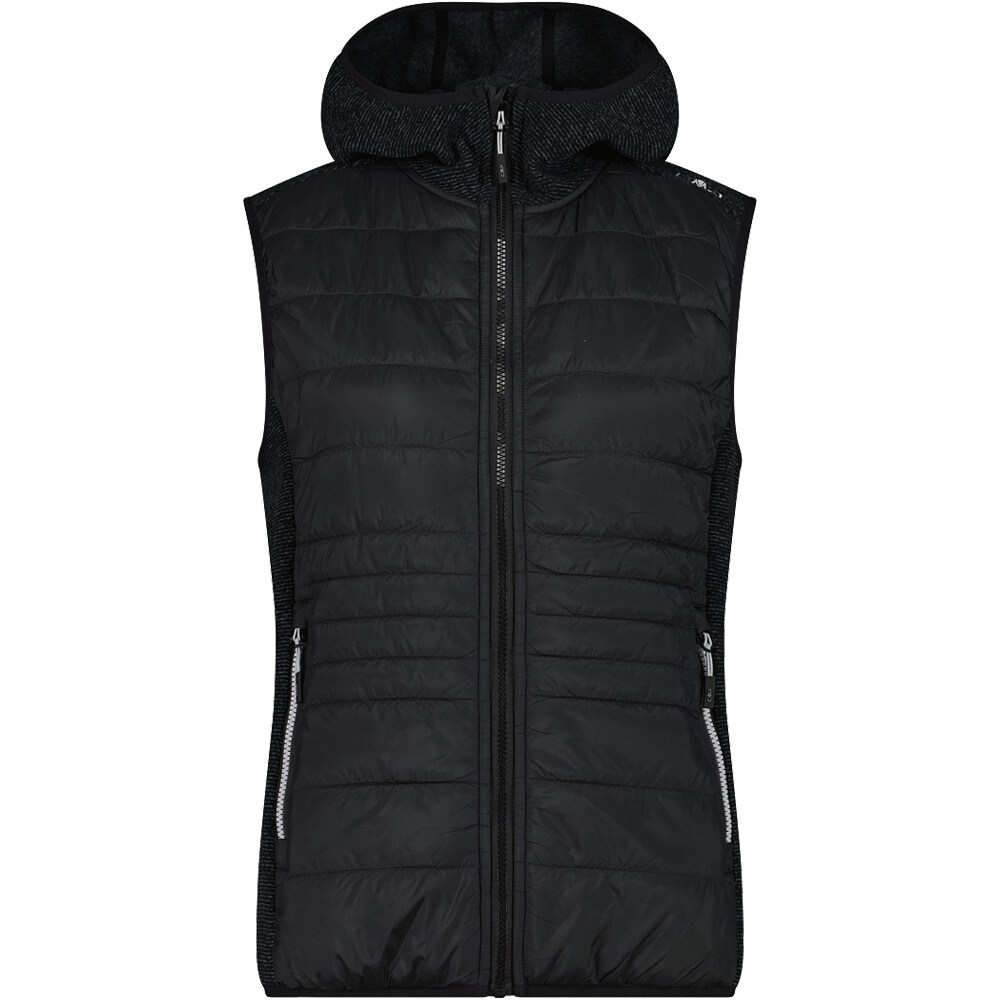 Cmp chaleco outdoor mujer WOMAN VEST HYBRID FIX HOOD vista frontal