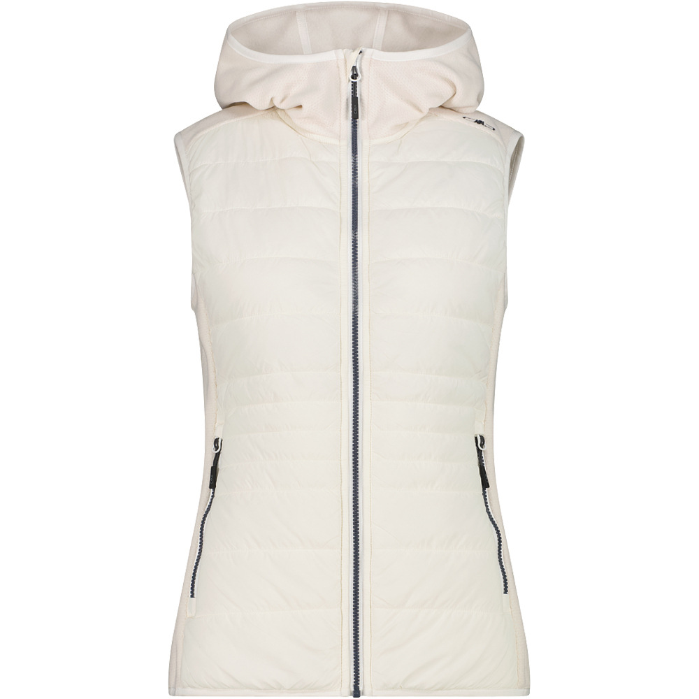 Cmp chaleco outdoor mujer WOMAN VEST HYBRID FIX HOOD vista frontal