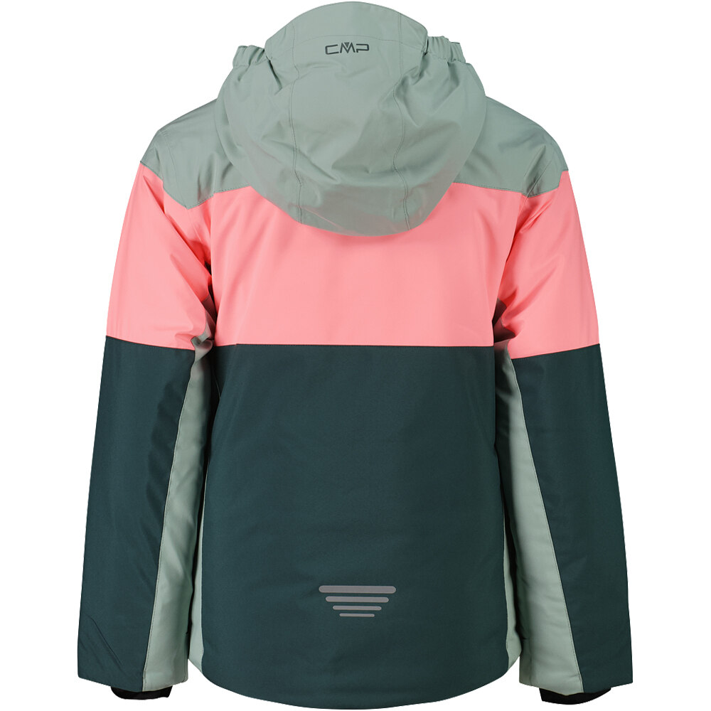 Cmp chaqueta esquí infantil KID G JACKET FIX HOOD TREK GREEN vista trasera