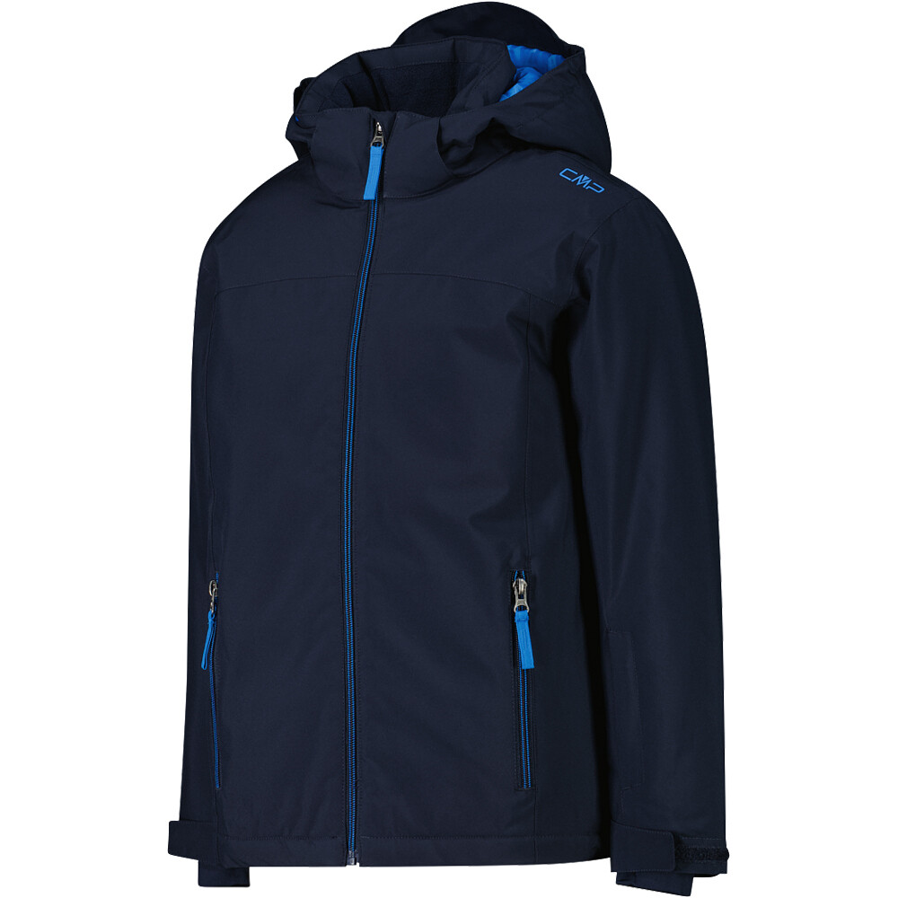 Cmp chaqueta esquí infantil KID JACKET SNAPS HOOD AZ vista detalle