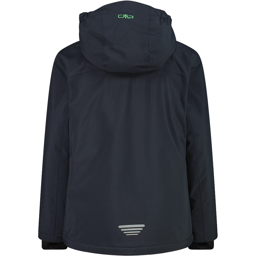 Cmp chaqueta esquí infantil KID JACKET SNAPS HOOD GRVE vista trasera