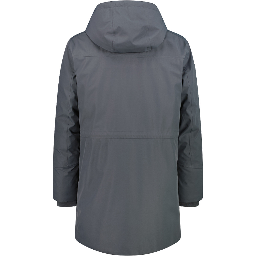Cmp chaqueta impermeable insulada hombre MAN PARKA ZIP HOOD vista trasera