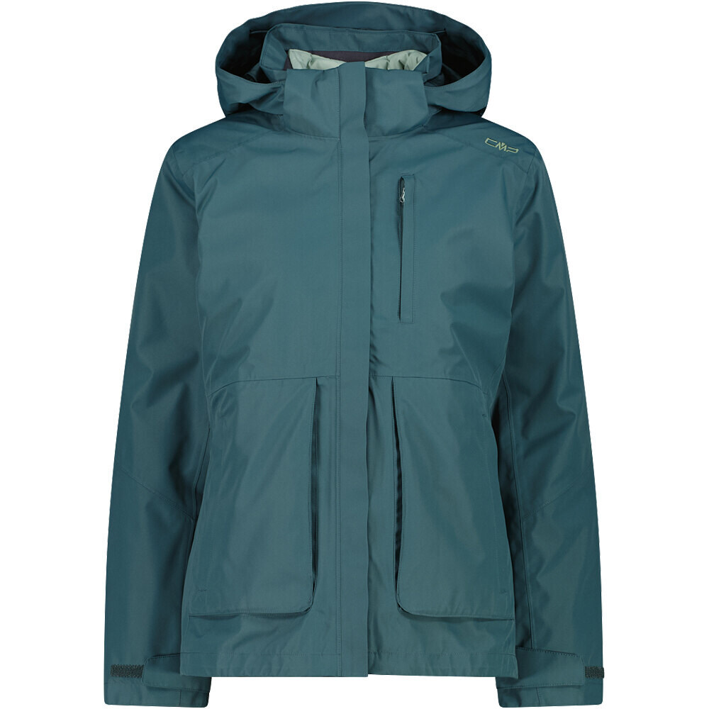 Cmp chaqueta impermeable insulada mujer WOMAN JACKET ZIP HOOD DETACHBLE INN.JACKET vista frontal