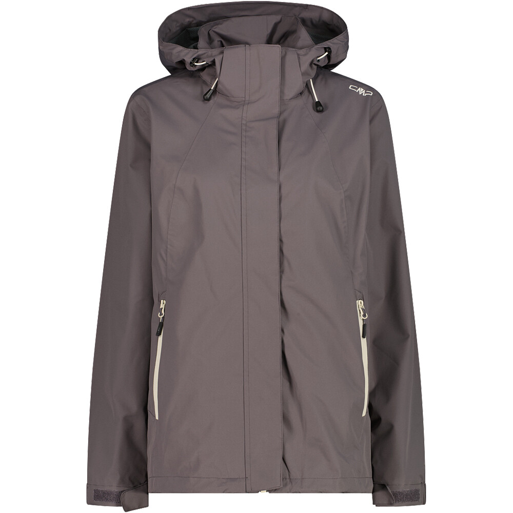 Cmp chaqueta impermeable insulada mujer WOMAN JACKET ZIP HOOD WITH VENTILATION vista frontal