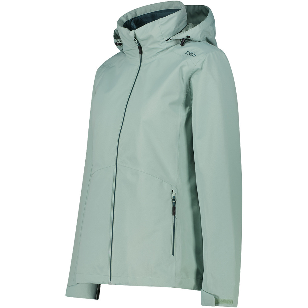 Cmp chaqueta impermeable mujer WOMAN JACKET FIX HOOD DETACHBLE INN.JACKET vista detalle