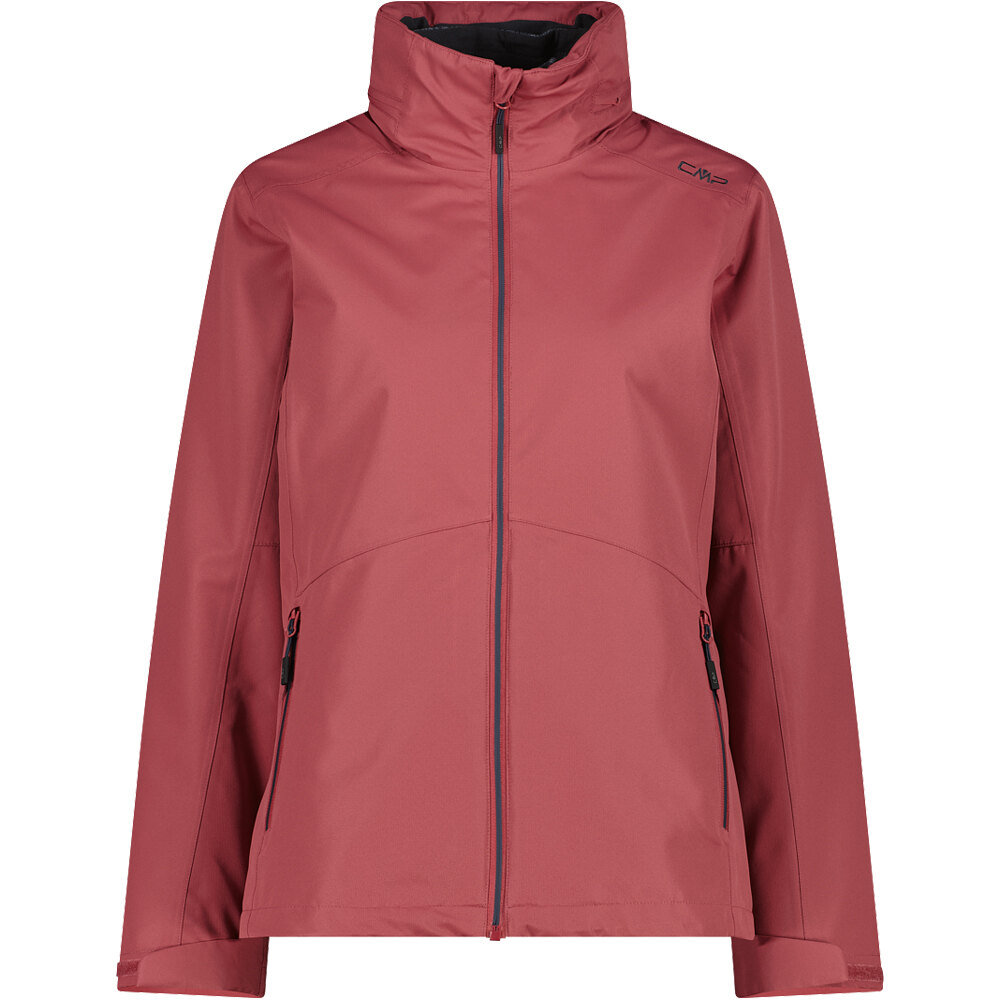 Cmp chaqueta impermeable mujer WOMAN JACKET FIX HOOD DETACHBLE INN.JACKET vista frontal