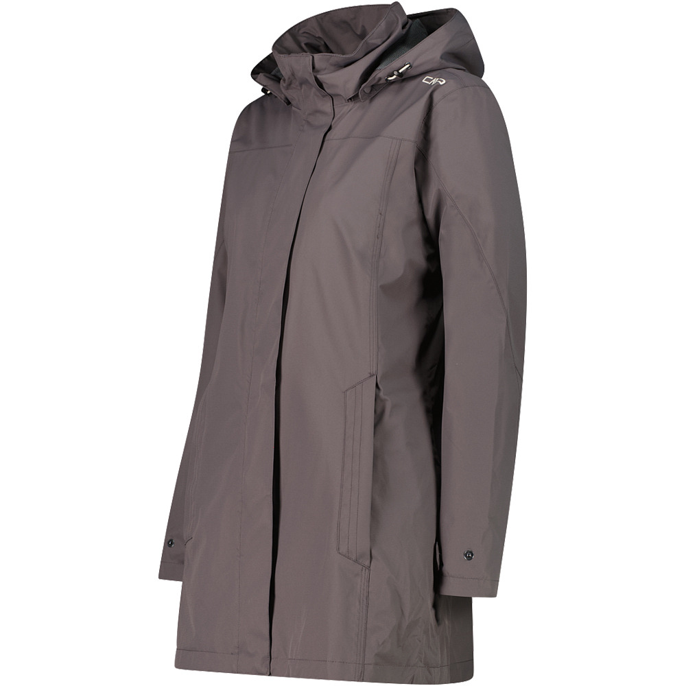 Cmp chaqueta impermeable mujer WOMAN JACKET SNAPS HOOD vista detalle