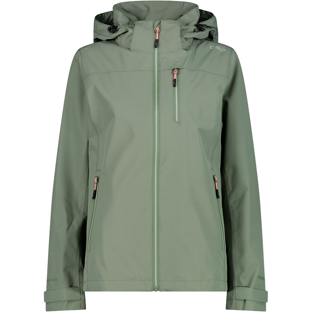 Cmp chaqueta impermeable mujer WOMAN JACKET ZIP HOOD vista frontal