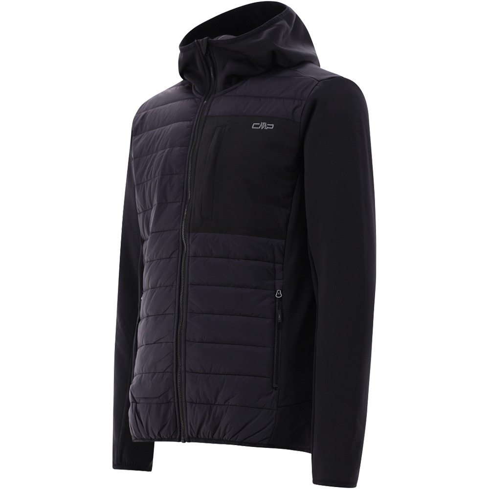 Cmp chaqueta outdoor hombre MAN HYBRID JACKET FIX HOOD vista detalle
