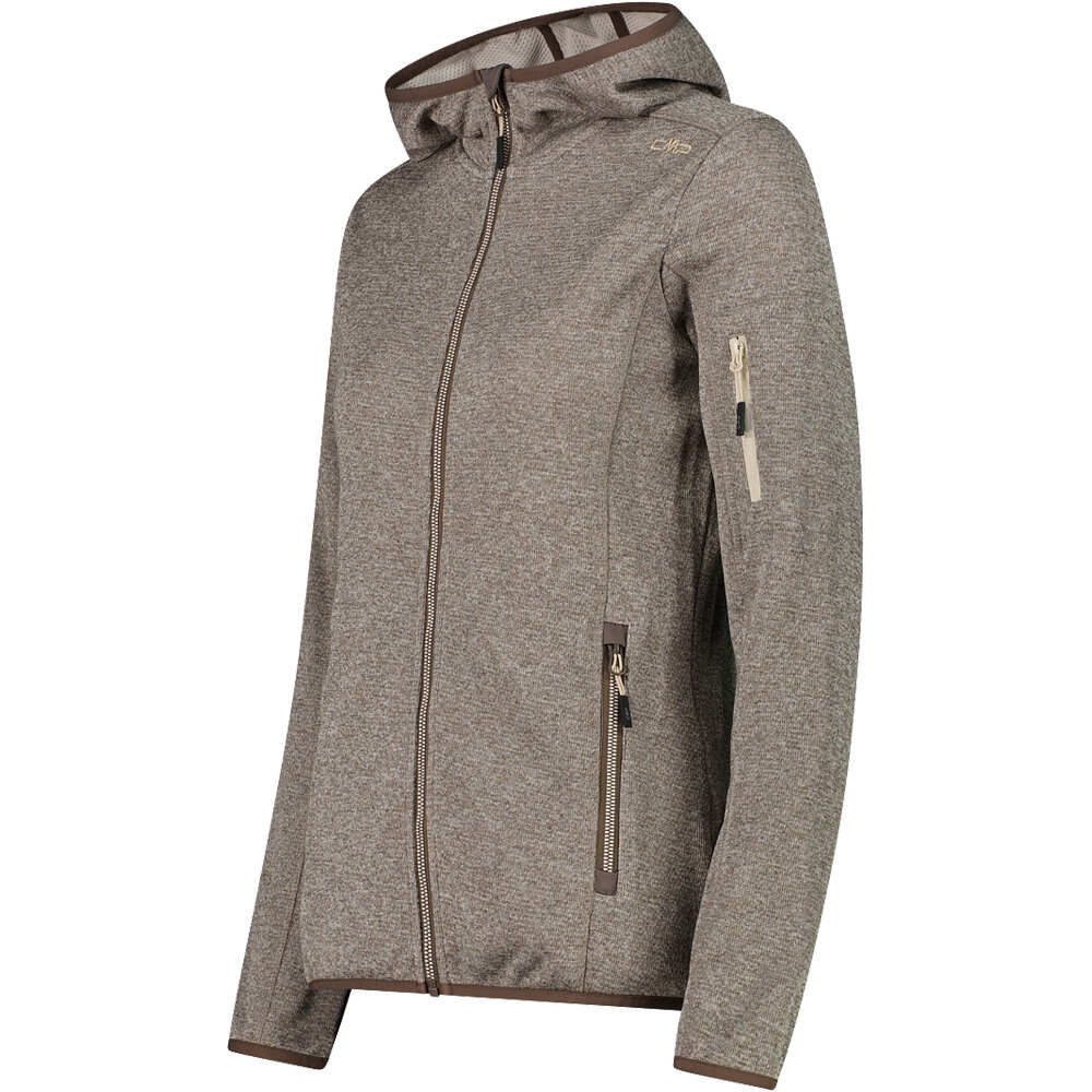 Cmp chaqueta outdoor mujer WOMAN JACKET FIX HOOD vista detalle