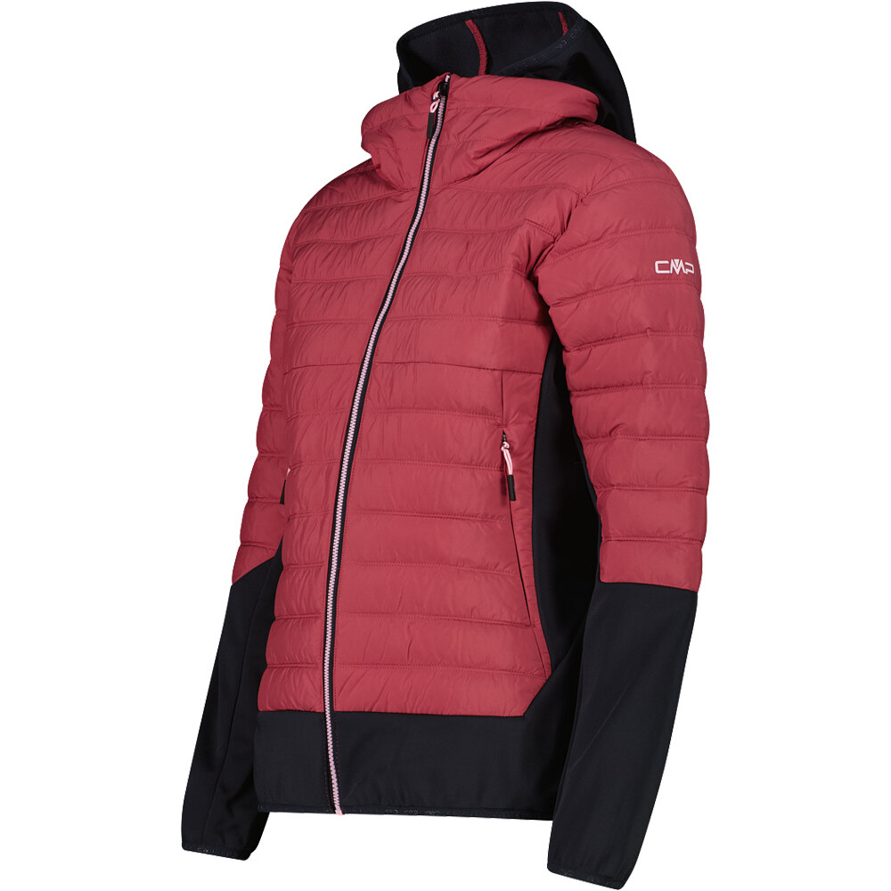 Cmp chaqueta outdoor mujer WOMAN JACKET HYBRID FIX HOOD vista detalle