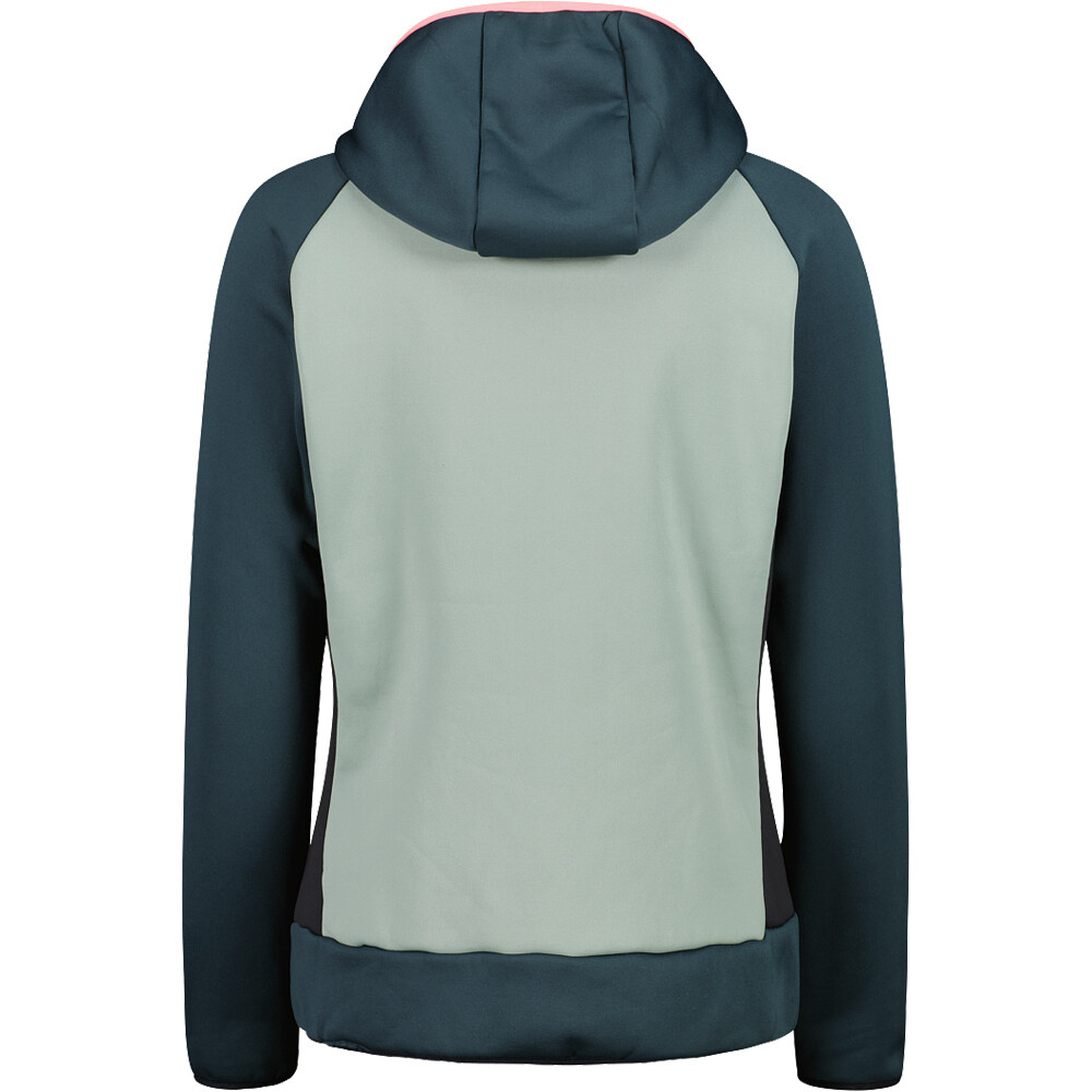 Cmp chaqueta outdoor mujer WOMAN JACKET HYBRID FIX HOOD vista trasera