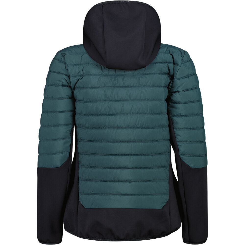 Cmp chaqueta outdoor mujer WOMAN JACKET HYBRID FIX HOOD vista trasera